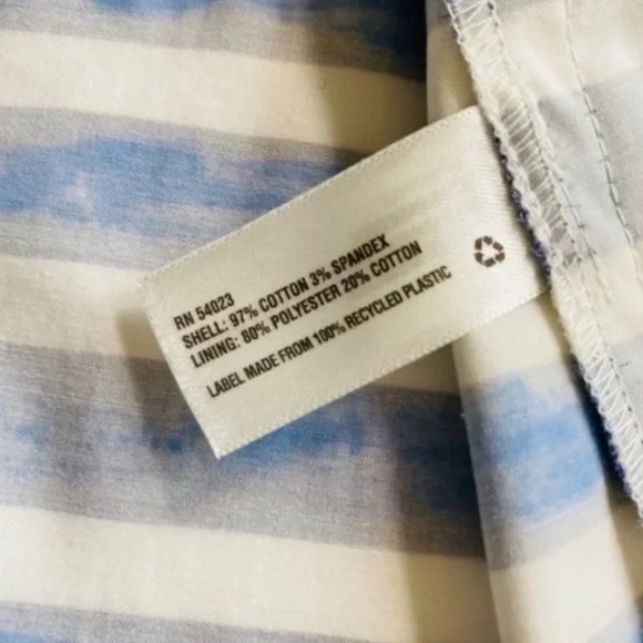 GAP Designed & Crafted Blue and White Striped Strapless Dress - Size 4 - Picture 6 of 6